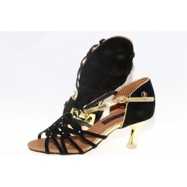 Chaussures Latines ADS REAL DANCE Femme Suédine Or