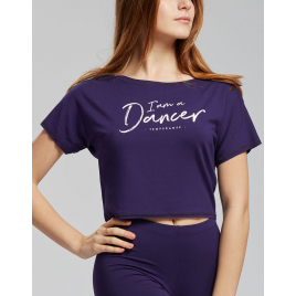 Tee-shirt court DANCER Adulte en viscose - TEMPS DANSE