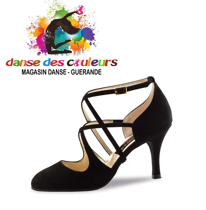 JAIDA8 Chaussures de danse fermée nubuck noir - Danse Des Couleurs Guérande