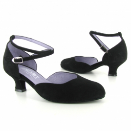 Chaussures danse fermée en nubuck noir BADRAS - MERLET