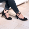 Chaussures danse fermée en nubuck noir BADRAS - MERLET