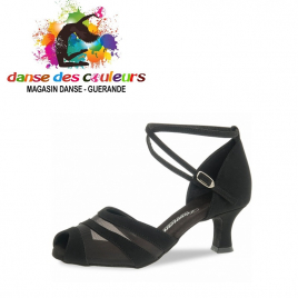 Chaussure danse résille nubuck noir 102- DIAMANT