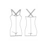 Combishort viscose à fines bretelles croisées - TEMPS DANSE