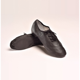 Chaussures bi-semelle de danse jazz cuir à lacets-DANSEZ-VOUS