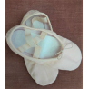 Demi-pointe bi-semelle toile rose enfant-BAILAREM