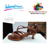 Chaussures latines STrass tan Satin BIANCA-IDS