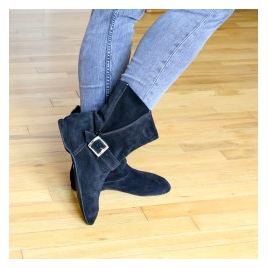 Bottines basses nubuck avec boucle-LEO