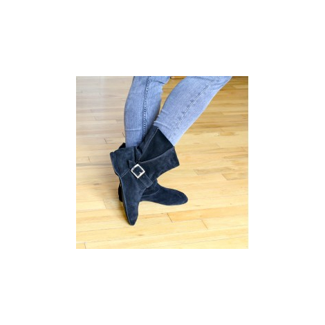 Bottines basses nubuck avec boucle-LEO
