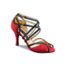 Chaussures de Danse Nubuck rouge et cuir COSIMA - NUEVA EPOCA