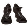 Chaussure de danse nubuck noir STRASS sur bride salomé - DIAMANT