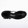 Chaussure de danse nubuck noir STRASS sur bride salomé - DIAMANT