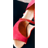 Chaussures latines pailletées rouge T38 talon 6 cm RUMMOS