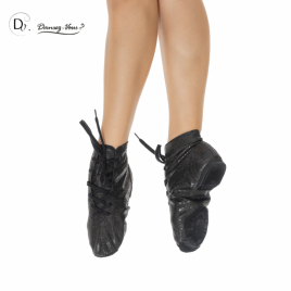 BOTTES jazz en TOILE SEQUINS bi-semelle à lacets-DANSEZ-VOUS