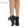 BOTTES jazz en TOILE SEQUINS bi-semelle à lacets-DANSEZ-VOUS