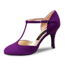 Chaussures danses Latines CORAZON nubuck violet - NUEVA EPOCA