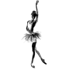 Sac pour pointes Silhouette Danseuse Etoile imprimée en esquisse TECH DANCE TH067