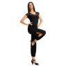 Pantalon de danse de salon tango femme fendu latéral RU5401 RUMPF