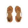 2368 BD DANCE Chaussures latines satin tan femme talon 7,5 cm