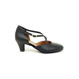 Chaussures danse de salon cuir bufla bride croisées avant talon 5cm LIDMAG
