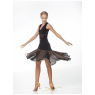 UL413-11 DANCEME-Jupe de danse latine femme guipure dentelles noir or