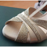 Chaussures STRASS LIDMAG 19/03 Glitter platine et flesh 6 cm