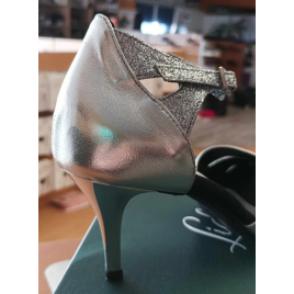 1905-Chaussures LIDMAG glitter argenté talon slim silver 7 cm