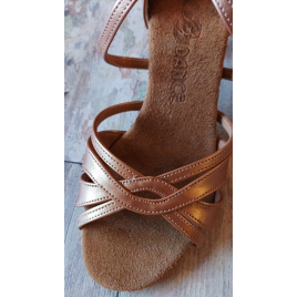 2383 BD DANCE Chaussures latines tan leather femme talon 6,5 cm