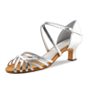 908-50 Anna KERN Magalie - chaussures de salsa en nappa silver cuir