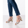 874-50 noel-Chaussures latines en cuir silver gold Anna KERN