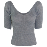 Pull court échauffement tricot Intermezzo 6070 gris