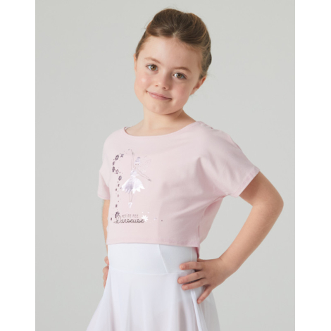 Tee-shirt crop top danseuse Enfant AGILE Fée -TEMPS DANSE