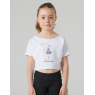 Tee-shirt crop top danseuse Enfant AGILE Fée blanc -TEMPS DANSE