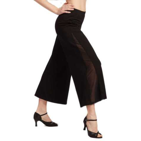 Pantalon danse tulle latéral noir DOLCE-TEMPS DANSE