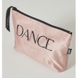 TROUSSE DE MAQUILLAGE satin rose logo noir - SALEM DANCE