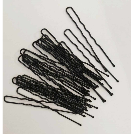 25 Epingles à Chignon noirs 60 mm bobby pins - DANSE DES COULEURS