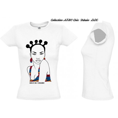 Tee Shirt Coton GRIS/NOIR FEMME 'C LA WAX'