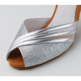 Christelle-WERNER KERN 1027-Chaussures latines argenté brokat cuir