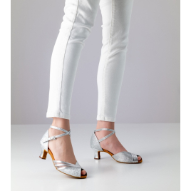 Christelle-WERNER KERN 1027-Chaussures latines argenté brokat cuir