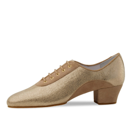007-35 Sandrine-ANNE KERN-Chaussures d'entrainement pailletée beige or