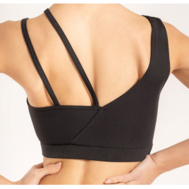 Brassière top asymétrique noir femme DANSEZ-VOUS