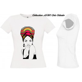 Tee Shirt Femme Africaine DASHIKI Rouge